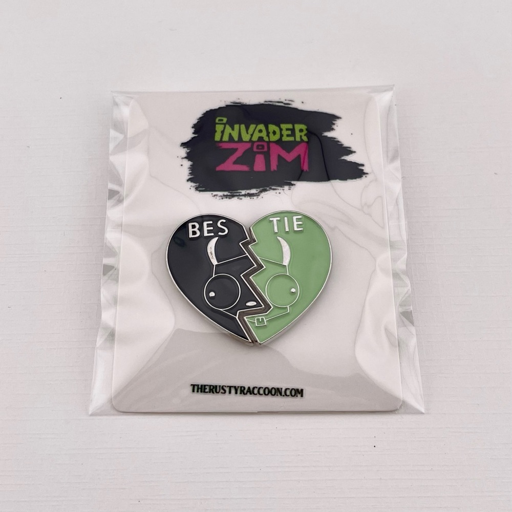 Gir Bestie Pin Set Invader Zim Enamel Pin BFF Approximately 1”